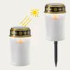 Flameless Cemetery Solar Lamp Waterproof Lawn Lighting Light Tea Light  Halloween Decor