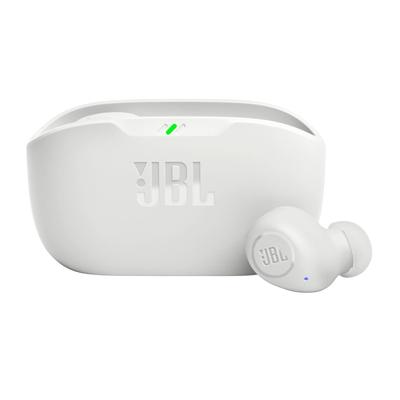 Fones de Ouvido True Wireless JBL WAVE BUDS, Bluetooth, Resistente à Água e Poeira IP54, Compatível com App, USB Tipo-C, Branco, JBLWBUDSWHT, Pequeno