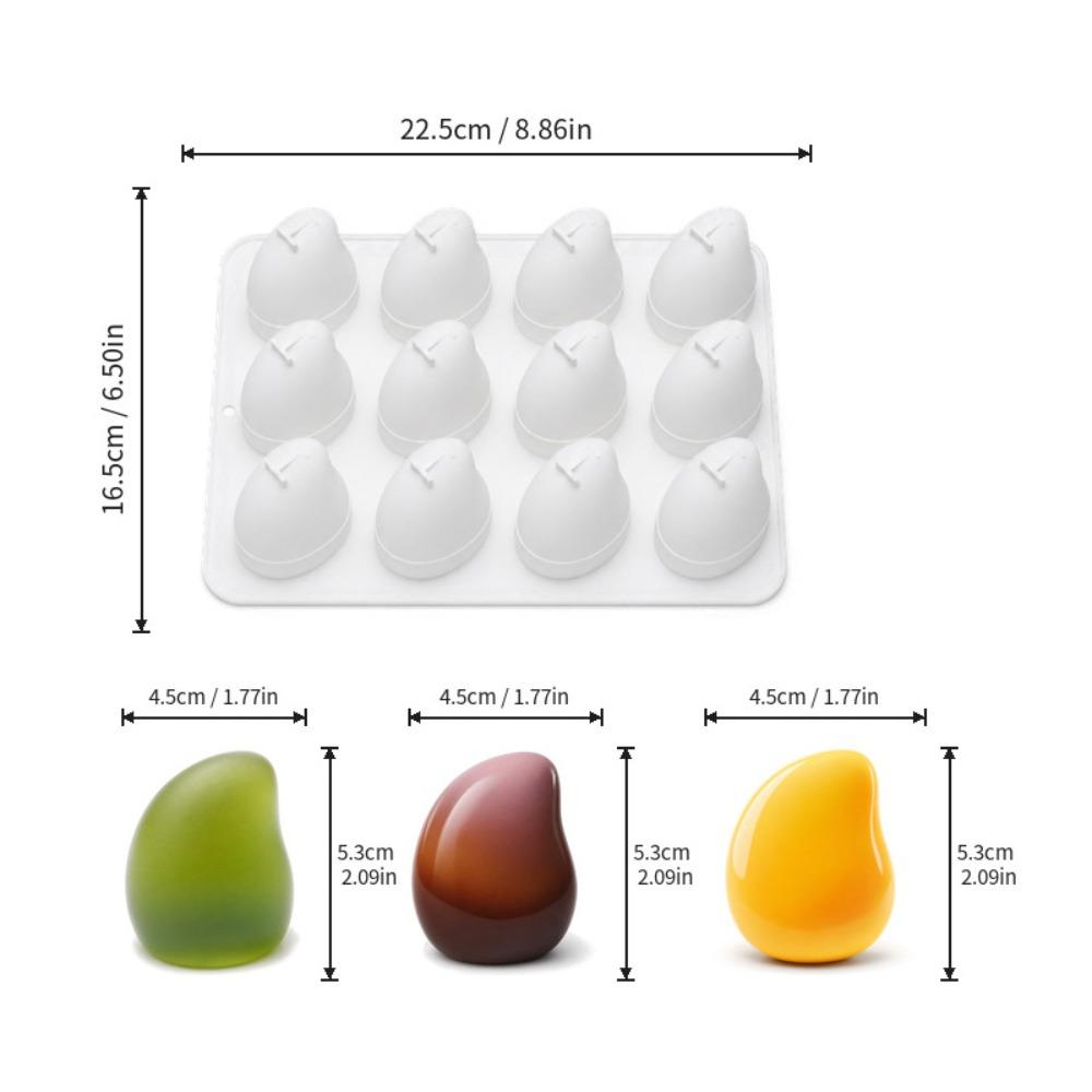 8/12/18 Cavity Chocolate Dessert Mold Food-Grade Silicone French Pastry Baking Mold  Pastry Making 12-Cavity