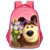 Masha And Bear School Bag Elementary School Cartoon High Definition Printing Large Capacity Zipper Oxford Lightweight Ridge Backpack