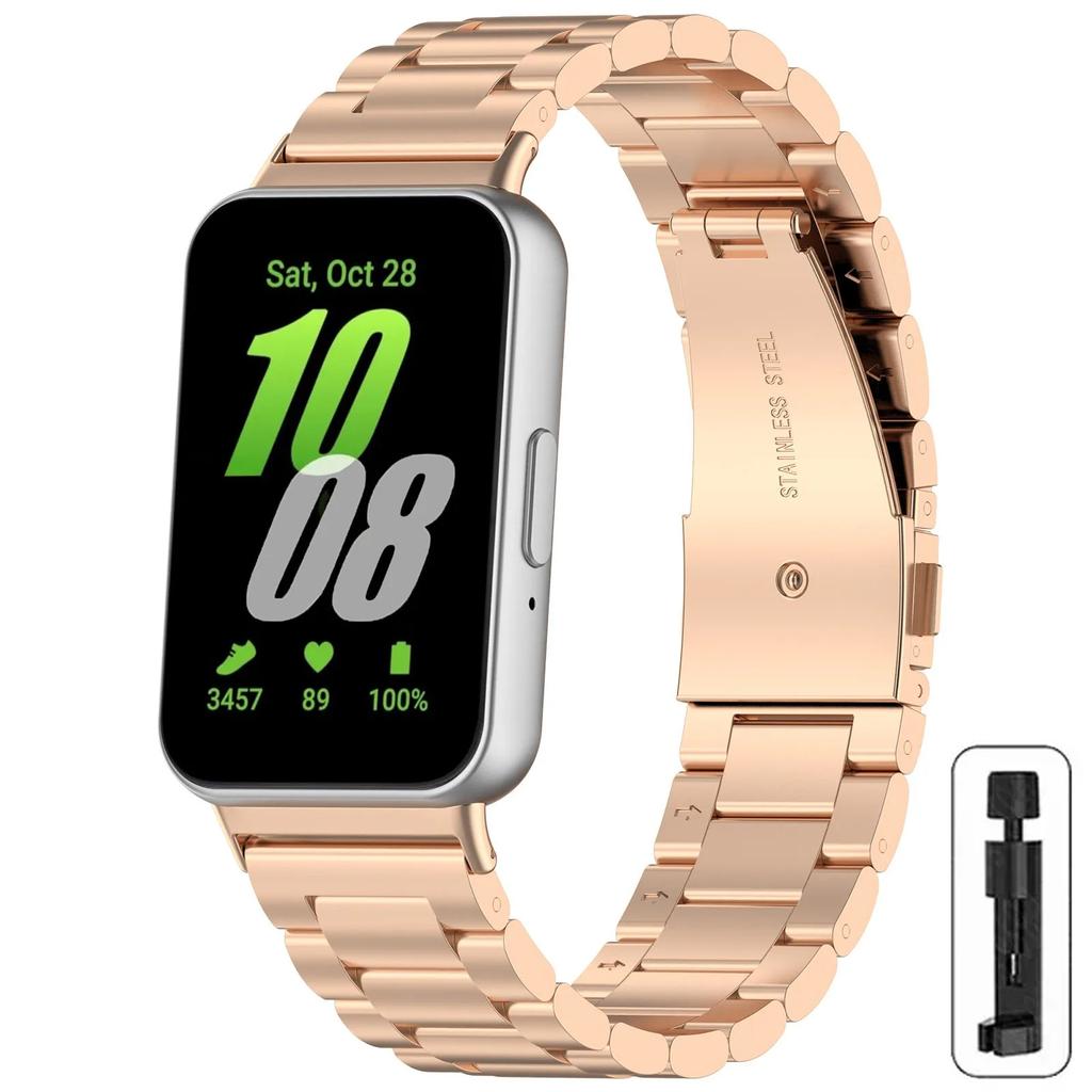 Stainless Steel Strap for Samsung Galaxy Fit 3 Metal Strap For Galaxy Fit 3 SM-R390 Correa