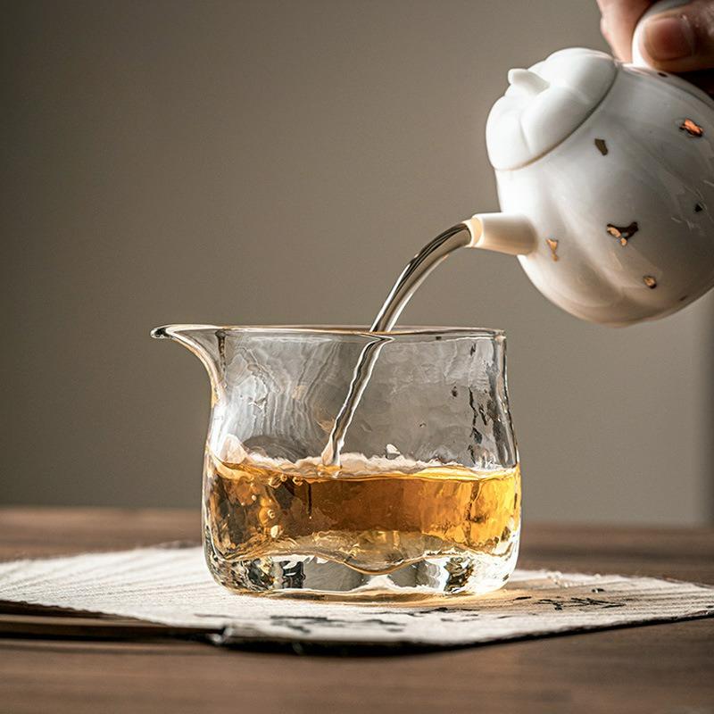 Glass Fair Cup Heat Resistant Handmade Hammer Tea Dispenser Chahai Home Decoration Kungfu Teacup Ceremony Teaware Accessories