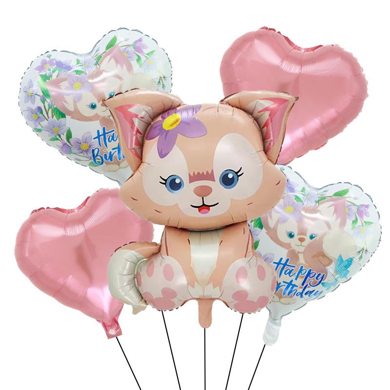 Disney Story  Lina Bell And Stellalou Cartoon Balloons Birthday Decor Baby Shower 32inch Number Foil Balloons Wedding Supplies