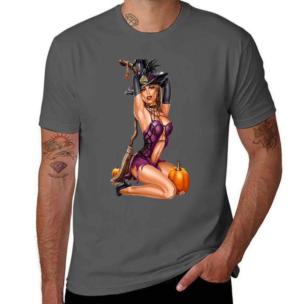 Sexy Witch Tshirt Minimalist Plain Crew Neck Tshirt