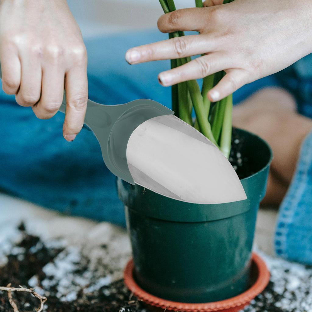 Small Stainless Steel Garden Shovel Handheld Trowel for Planting Transplanting Hanging Hole Handle Gardening Tool for Outdoor