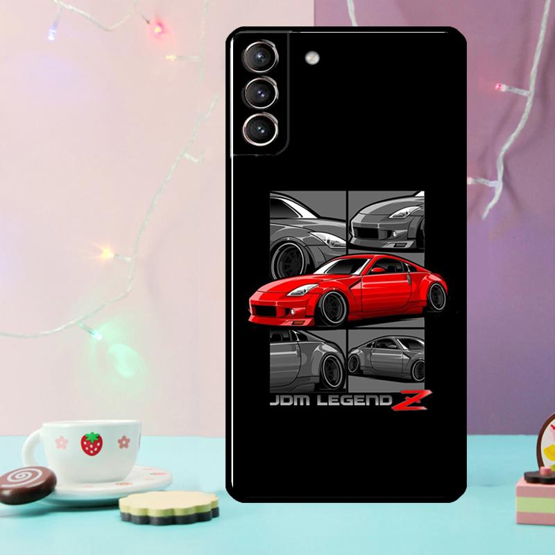 Sports Car JDM Drift Phone Case For Samsung Galaxy S24 Ultra S20 S21 S22 S23 S25 Ultra S9 S10 Plus S24 FE Cover