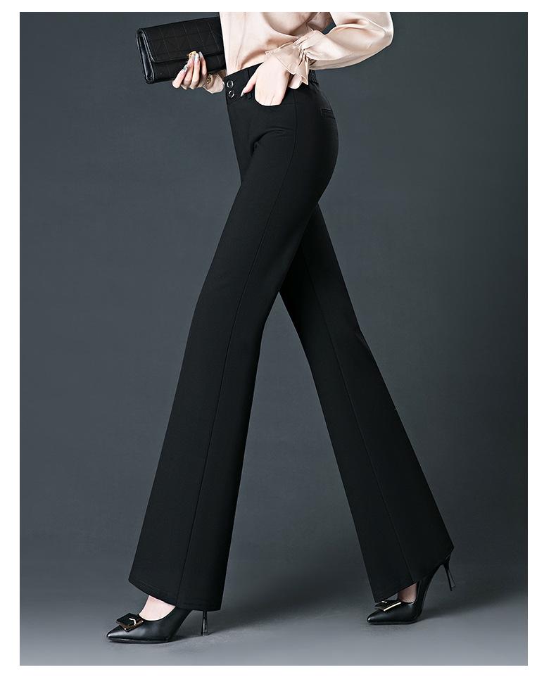 Women's Wide-Leg Knit Pants - Spring & Autumn Fashion, Casual Loose Fit, Mom Style.