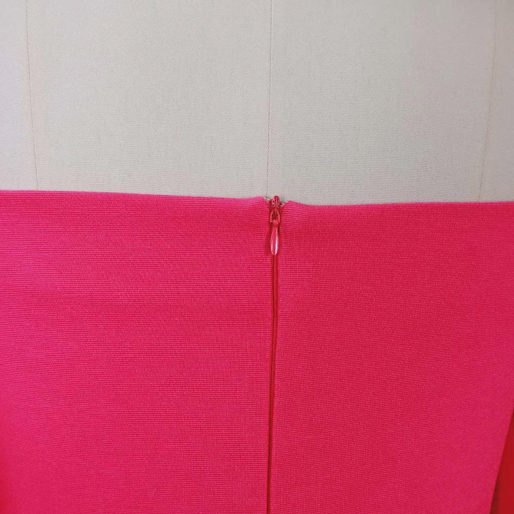 D3090 Stor Storlek Dam 2022 Vår/Sommar Trumpetärm Kroppsnära Klänning