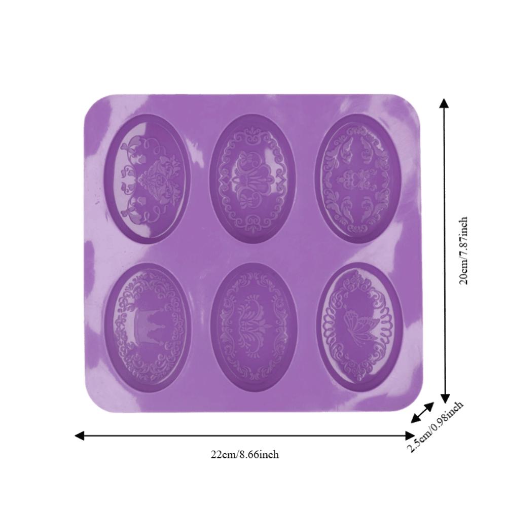 6-Cavity Design Soap Molding Case Flexible Silicone Cake Mold Set Silicone Soap Mold  Handmade Soap