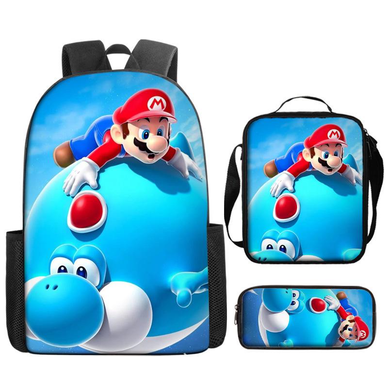 Super Elementary School Bag Cartoon Anime Backpack Mario Backpack Super Satchel
