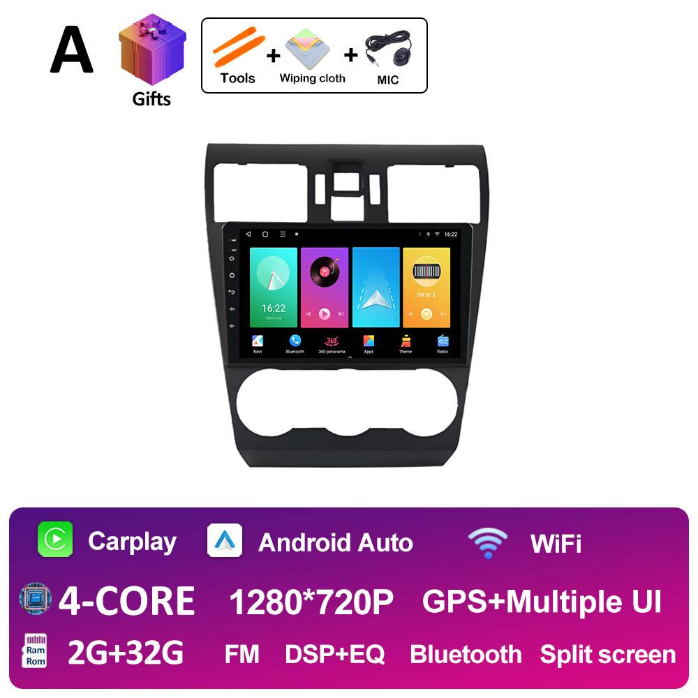 For Subaru Forester 4 SJ XV WRX 2012 2013 2014 2015 Android 14 Car Multimedia Video Radio Player DSP Stereo GPS Navigation WIFI