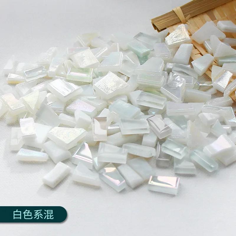 100g Glass Mosaic Tiles Multi Color Mosaic Piece DIY Mosaic Making Stones for Craft Hobby Arts Home Wall Decoration Arte
