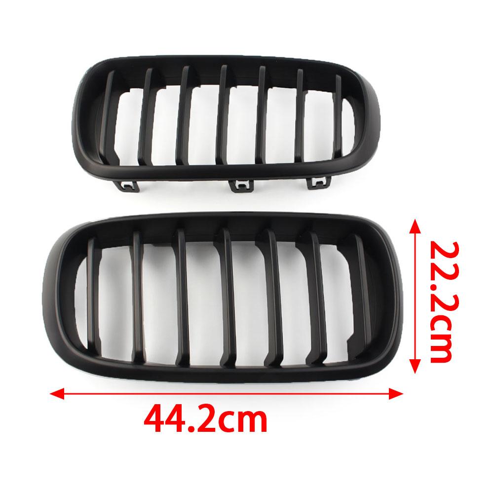 Matte Black Car Front Bumper Kidney Grille Single Slat Grill For BMW X5 F15 2013-2017 For X6 F16 2014-2018