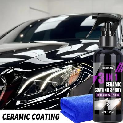 Three-in-one Ceramic Nano Coating Liquid - Waterproof, Scratch-resistant, UV Protection Car Polish & Paint Enhancer