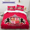 Sunderland AFC Pattern Bedding Home Decoration Birthday Gift (1 * duvet cover + 2 * pillowcase, without core)