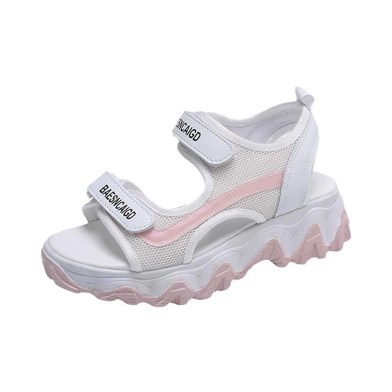Sports sandals women's summer 2024 new women's fashion wave platform beach shoes muffin student sandals