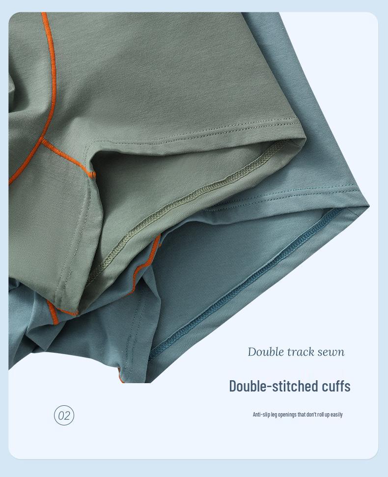 Men's Color Block Low-Rise Boxer Briefs - Cotton Sports Fitness Underwear