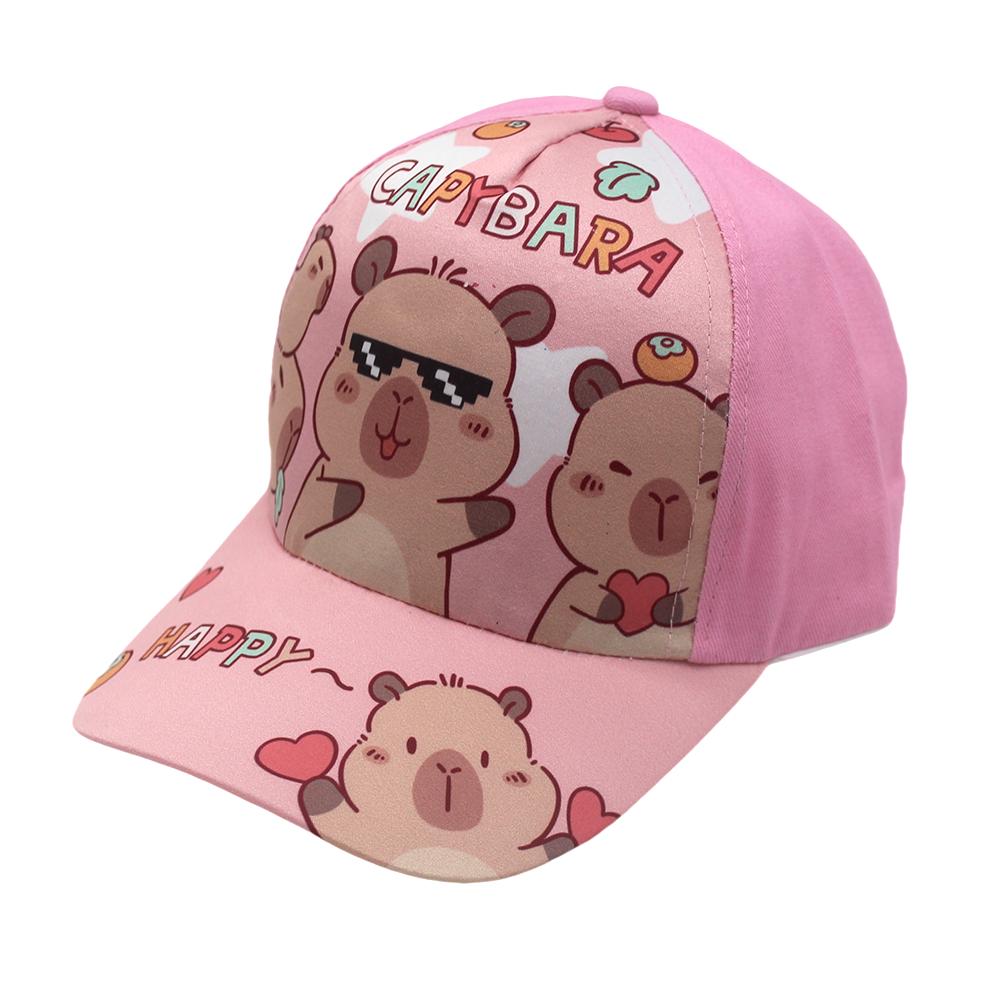 Capibara Themed Baseball Cap for Children - Cute Cartoon Capibara Baseball Cap with Sun Protection