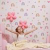 4pcs Pvc Wall Stickers Rainbow Stars Love Self-adhesive Wall Decals For Girls Boys Baby Bedroom