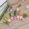 Nirvana 10 Pcs Furry Mouse Pet Toy Cat Toy Mouse Catcher Cat Toy with Feather (Random Color)
