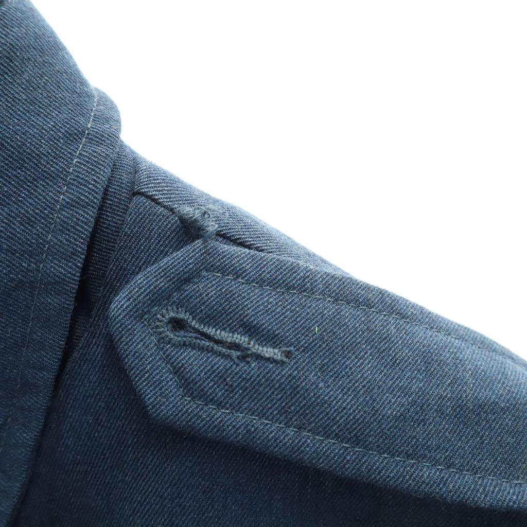Canadian Army Old All-Weather Coat Stainless Collar Coat Blue With Liner Men's Used