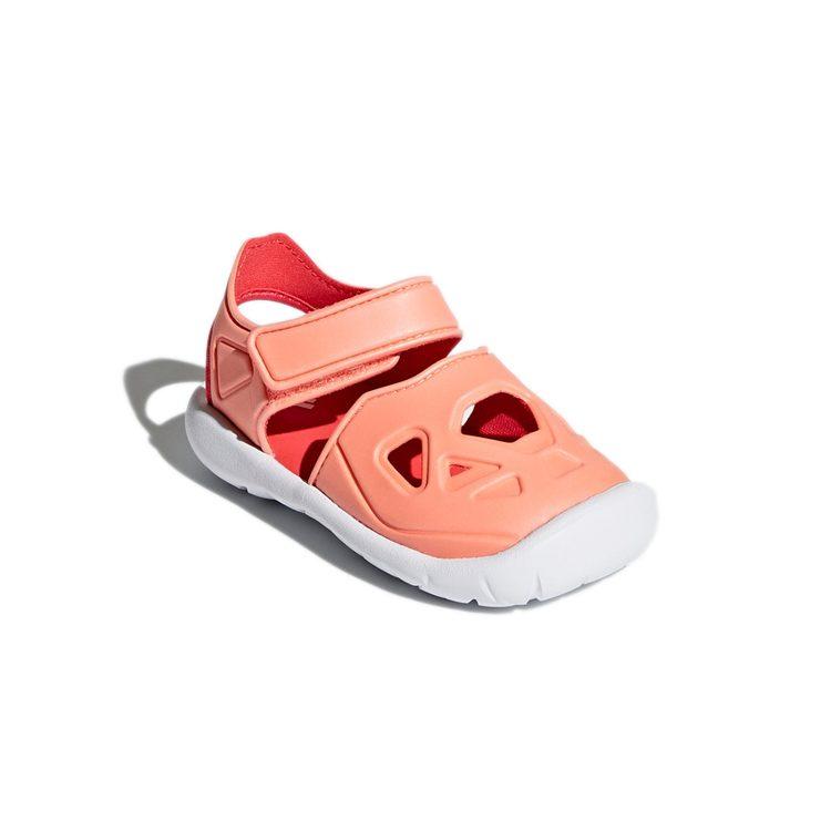 adidas Fortaswim Synthetic Leather Low Top Toddler Shoes Orange Red White Infant And Toddler DB2535