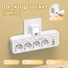 Wall Mounted EU Plug Outlet Type-C Ports Outlet Electrical Socket Socket Adapter  Home Offices