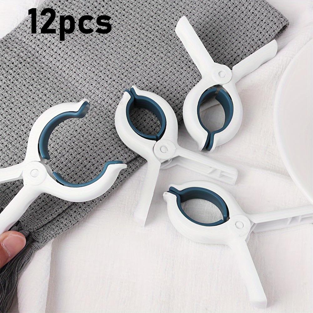 

12pcs Beach Towel Clips, Heavy-Duty Plastic Clothes Pins, Quilt Drying Clips, Windproof Clothes Clips, Clothes Folder