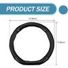 1 PC Car Universal Hand-Sewn Steering Wheel Cover for All Seasons, D-Shaped Carbon Fiber Non-Slip Sweat-Absorbent Breathable Steering Wheel Cover,