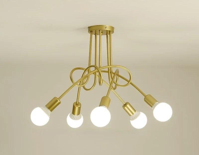 Vintage Iron Ceiling Lights Chandelier Lighting Nordic Modern Home Living Room Bedroom Ceiling Lamp Light Fixtures