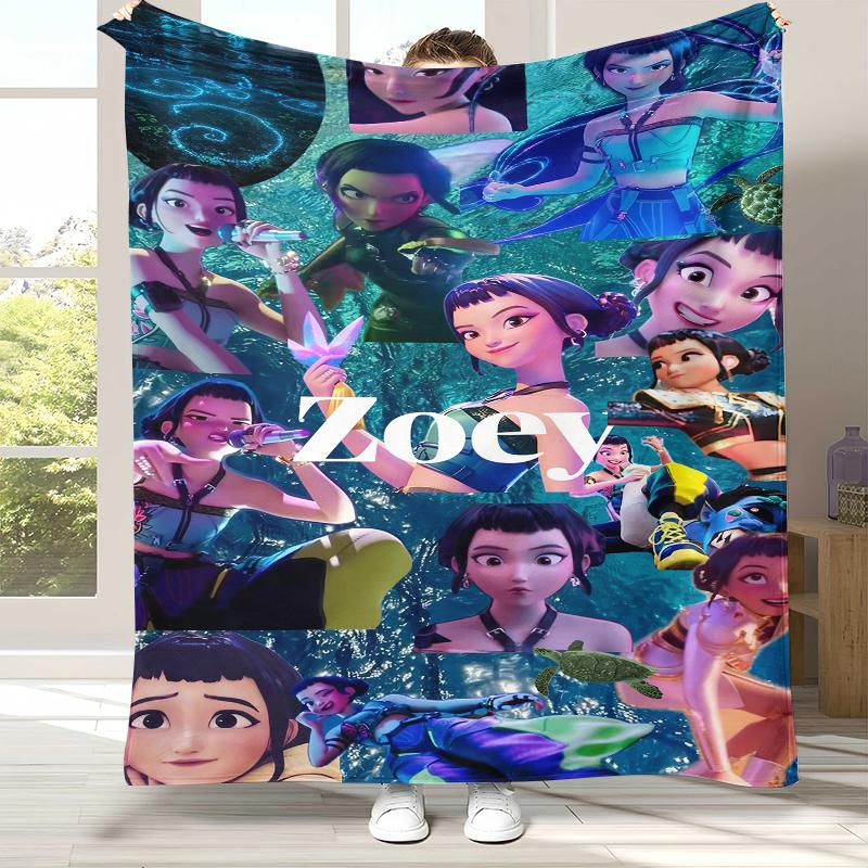 

K-Pop Demon Hunters Golden Saja Boys Flannel Blanket,Ultra Soft Warm Plush Throw for Home Bedroom Bed Sofa Cover Office picnic 75x90cm