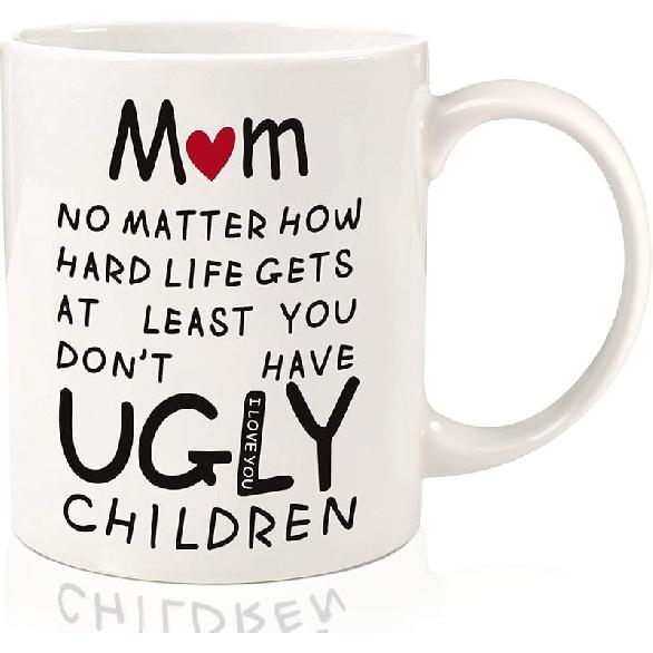 Christmas Gifts for Mom: 12oz Coffee Mug for Mother from Daughter Son Unique Christmas Stocking Stuffers for Mama Wife from Husband Funny Birthday