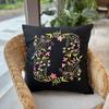 Embroidery Kit for Adults Pillow Cover Gift with Threads Cushion Floral Simple Bedroom