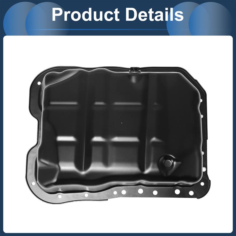 UXCELL 1 Pc No.2151025050 Engine Oil Pan for Hyundai Santa Fe 2019-2020 Iron Black