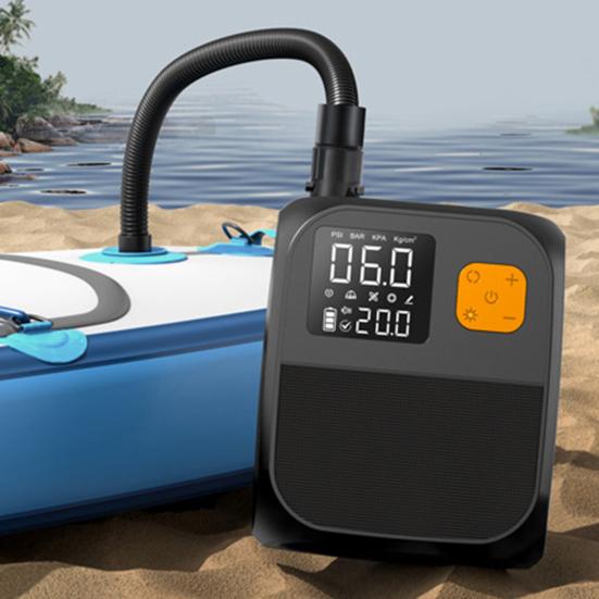 25PSI Air Pump 8000mAh Battery Rechargeable Paddle Board Pump Electric Portable Car Inflator with