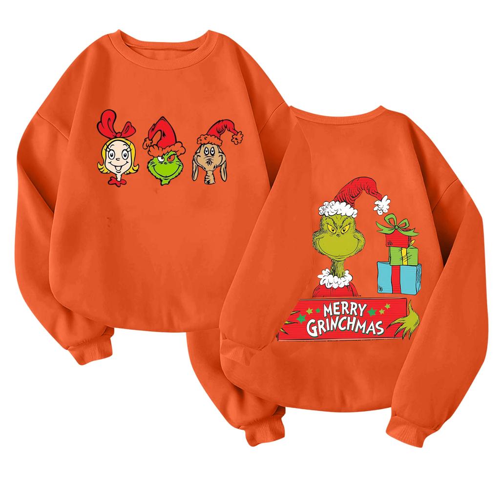 Children's Fashionable Lightweight Long-sleeved Round Neck Pullover With Pockets Printed Pullover