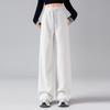 Women's High-Waisted Wide-Leg Slimming Cotton Sweatpants - Soft, Skin-Friendly, and Comfortable Casual Wear for Spring and Autumn