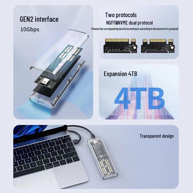 M.2 NVMe/SATA Dual-Protocol External SSD Enclosure