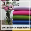 Tessuto a Rete 3D Sandwich al Metro per Scarpe Decorazione Auto Borse Cucito Cappelli Semplici Tessile Poliestere Traspirante Indossabile Nero