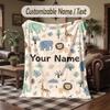 Tier-Thema Überwurfdecke Personalisierbare Decke mit Namen und Text Weiche Gemütliche Decke für Zuhause Sofa Bett