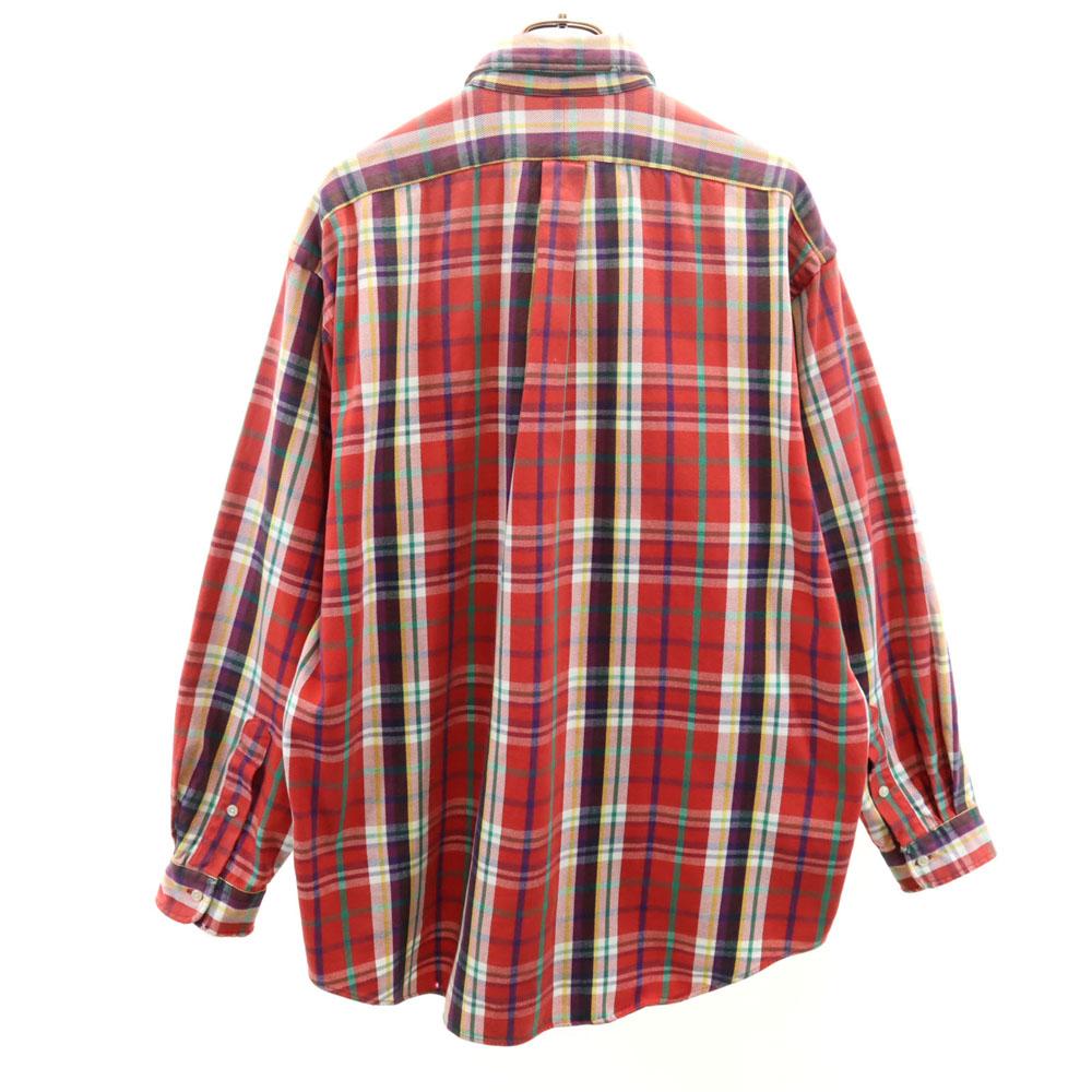 Ralph Lauren 80s 90s OLD THE BIG SHIRT Check Pattern Long Sleeve Flannel Shirt Men's Used