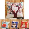 Stylish Square Cartoon Animal Cushion Covers With Lion Cat Deer Prints For Home Decor