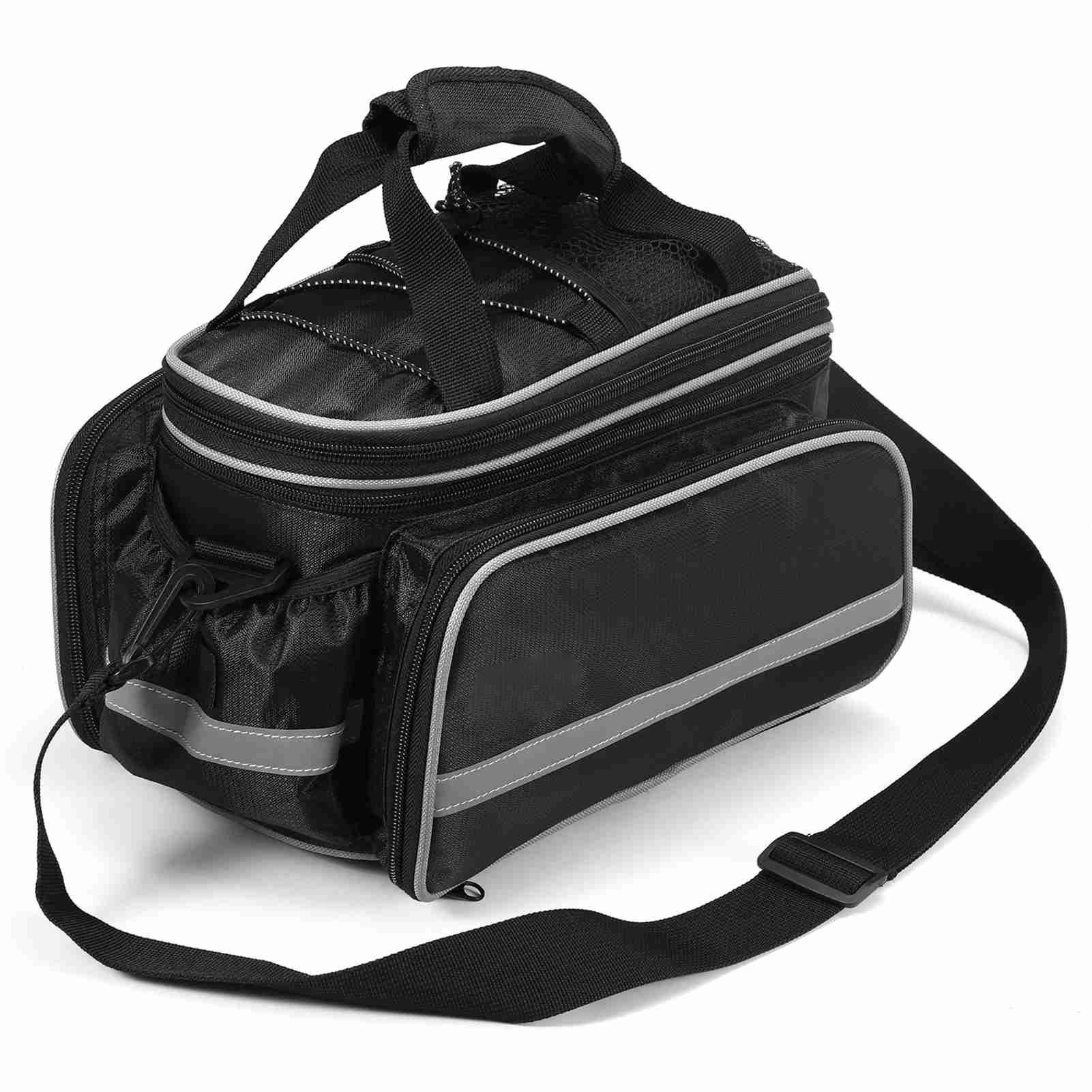 

Rear Seat Bag Lixada Waterproof Rear Seat Bag Cycle Bike Trunk Bag Bike Pannier Bag Shoulder Bag with Rain Cover чёрный