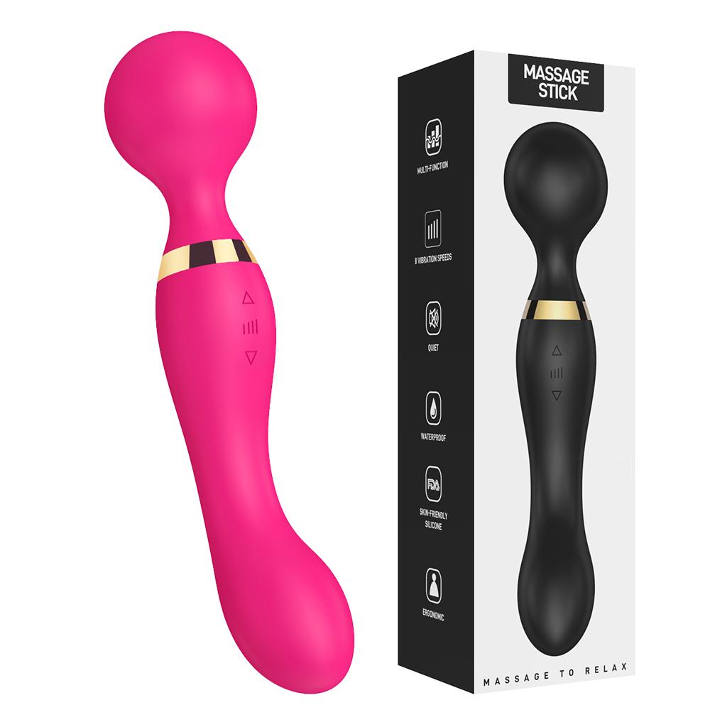 Rechargeable Magic Wand Vibrator Safe Silicone G-Spot Stimulating Clitoral Massager Female Masturbation Dildo Erotic Sex Toy 18+