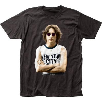 John Lennon Color Mens T T-Shirt Music Classic Concert Rock Band Tee New Black