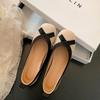 5 cm kleiner Innenhöhenzuwachs Ballerinas Damen Oberbekleidung eckige Spitze silberne Einzelschuhe Schleife Mary Jane Schuhe Kinder