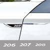 OQUP8 Auto Tür Kotflügel Seitenleiste Emblem Auto Karosserie Aufkleber Für Peugeot 206 207 208 306 307 308 406 407 408 3D Metall Seitenaufkleber