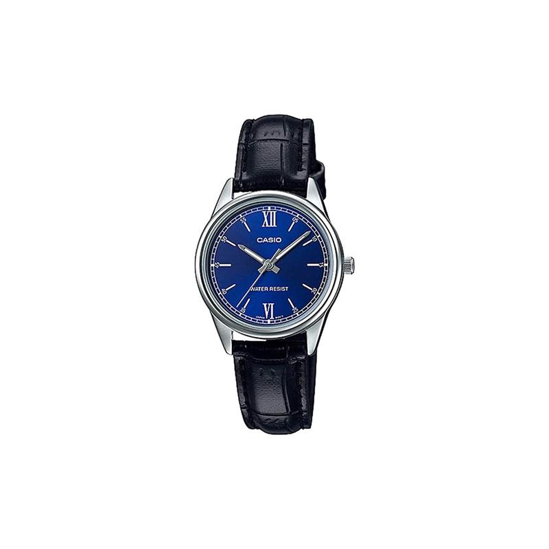 

Casio STANDARD series life waterproof quartz movement leather strap Japanese and Korean watch 3428.27.5mm men s watch blue dial LTP-V005L-2B синий