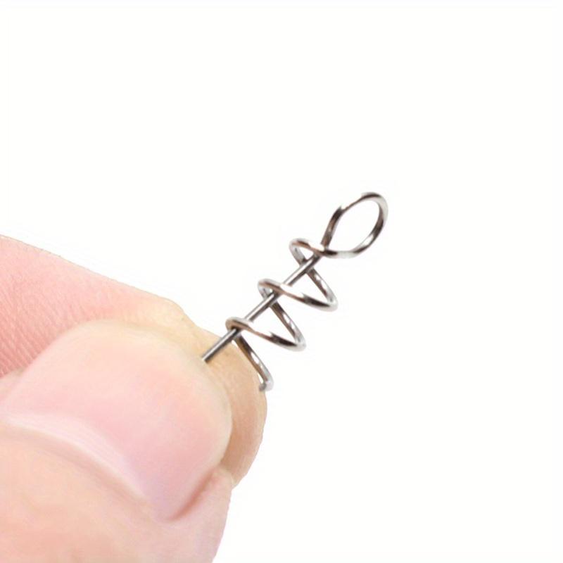 20/50/100pcs/Bag Fishing Soft Bait Spring Centering Pins Crank Hook & Soft Bait Connector High Carbon Steel Fixed Pins Fishing Accessories