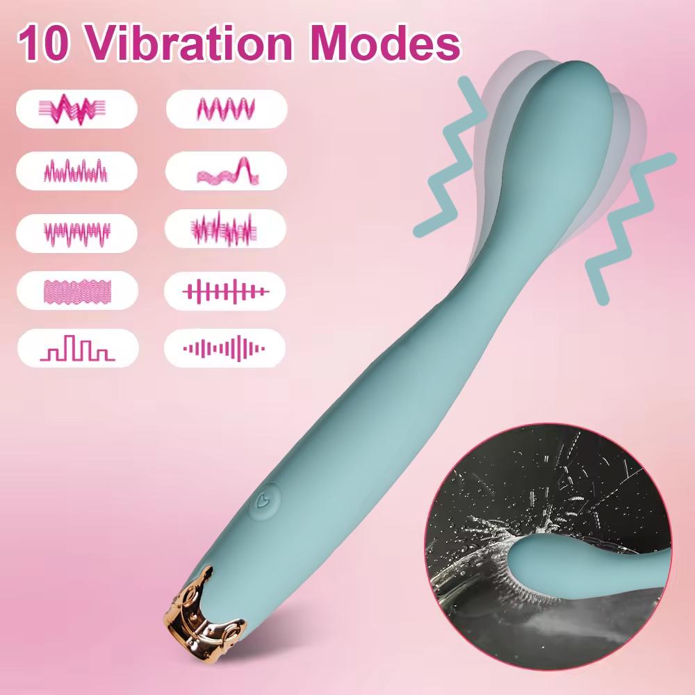 10-Speed Heated Silicone Vibrator for Women - 10V Warming Adult Massager